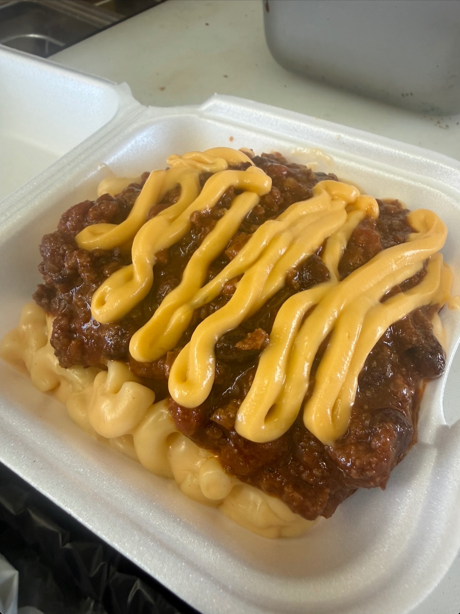 Chili Cheese Mac Bowl.