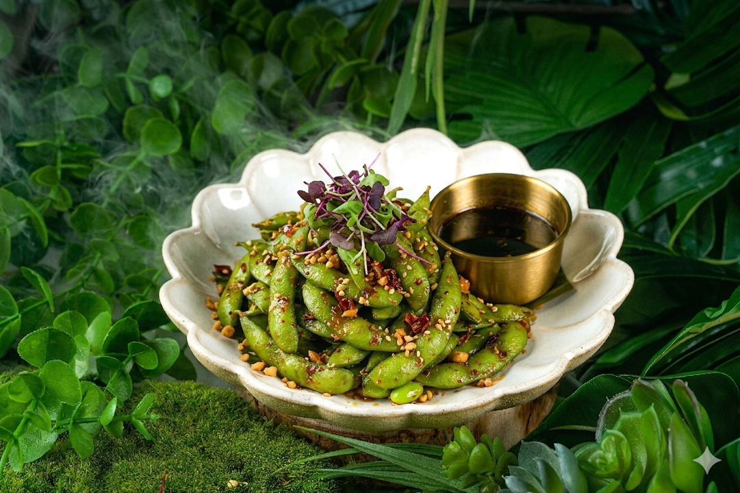 Spicy Garlic Edamame (14 oz/10 Serve).