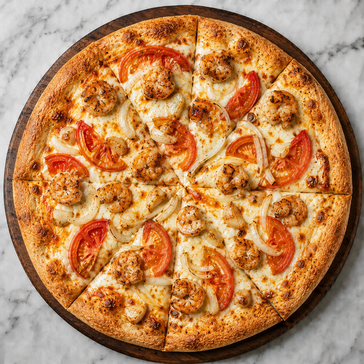 Cajun Shrimp Pizza.