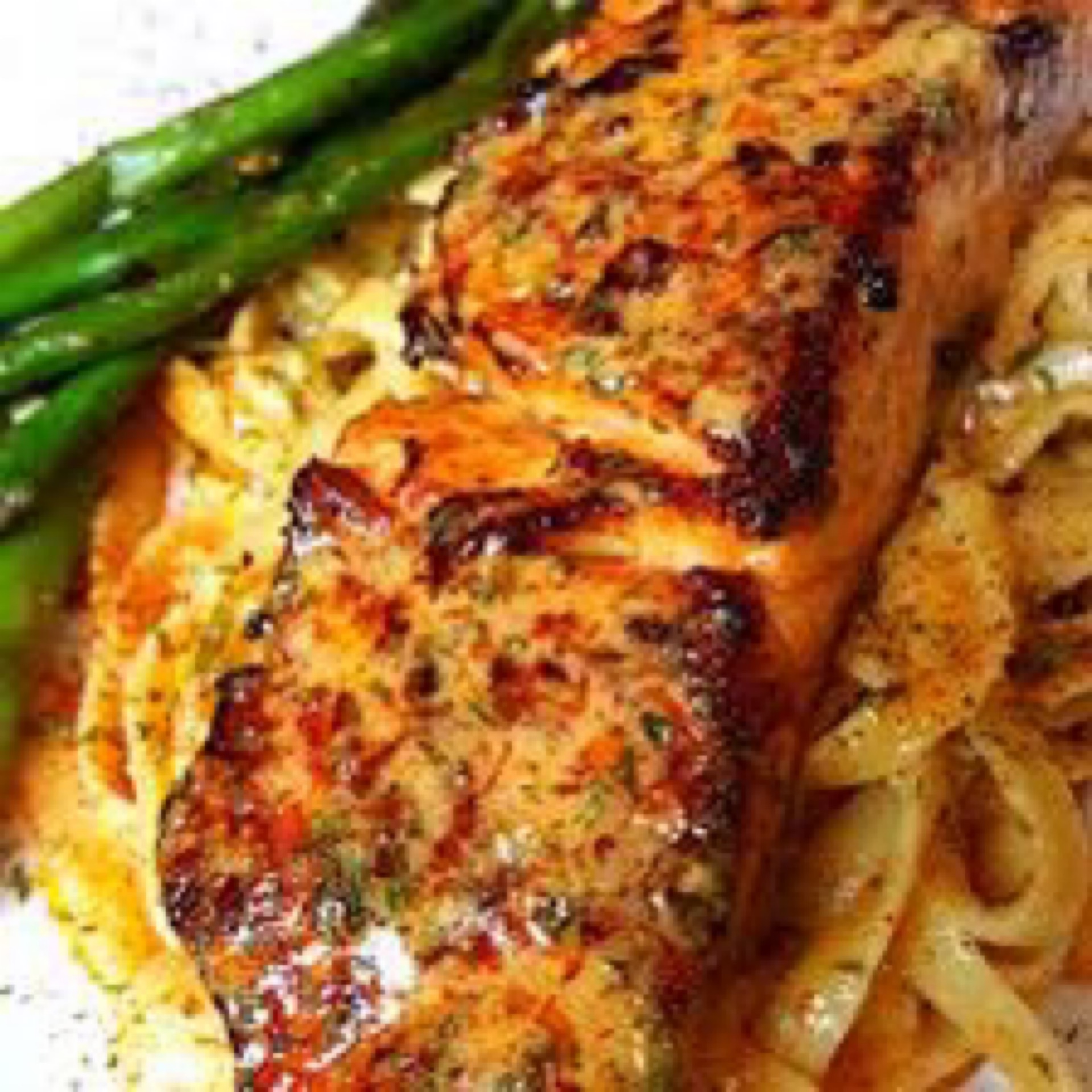 Cajun Salmon Pasta.