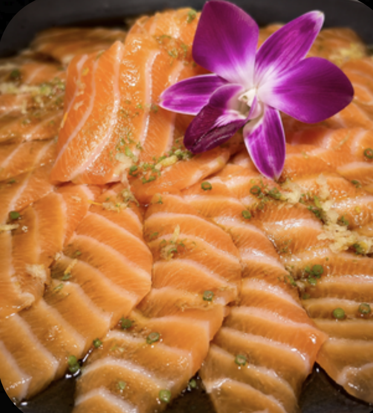 Salmon Ponzu Carpaccio.