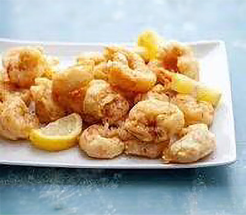 Medium Battered Shrimp.