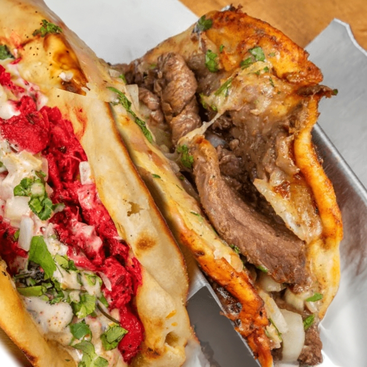 Lemon Chilli Chicken Taco & Nihari Birria Taco.