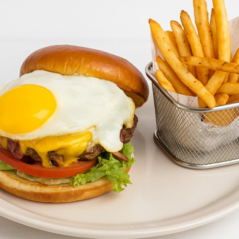 The Morning Express Burger.