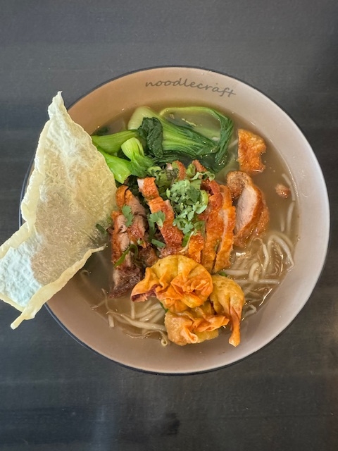 C-10 Crispy Duck, Fried Wonton Noodle Soup.