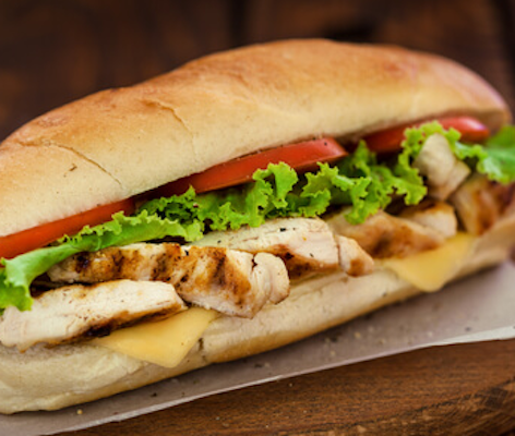 Grilled Chicken Hot Sandwich.