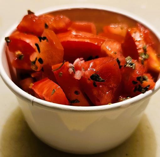 Side Marinated Tomatoes.