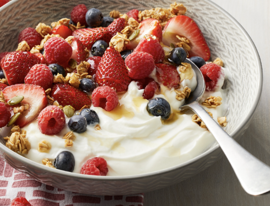 Yogurt Fruit Nut Bowl.