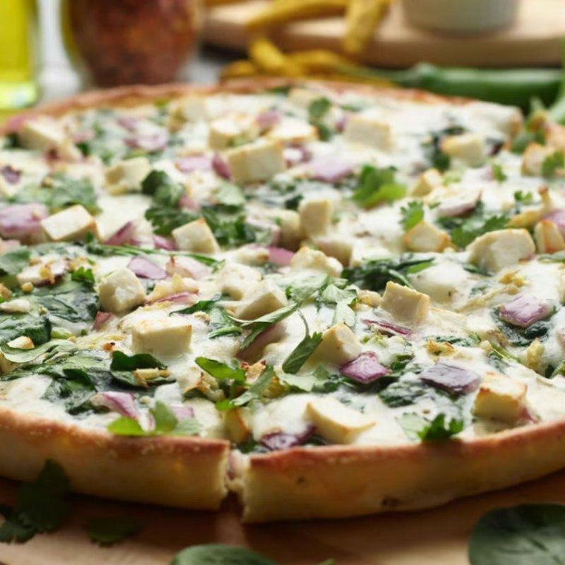 Palak (Pesto) Chicken Pizzatwist.
