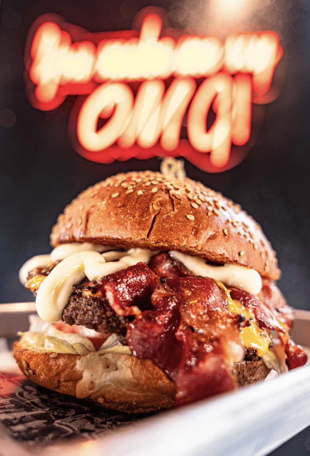 Bacon Cheese Burger.