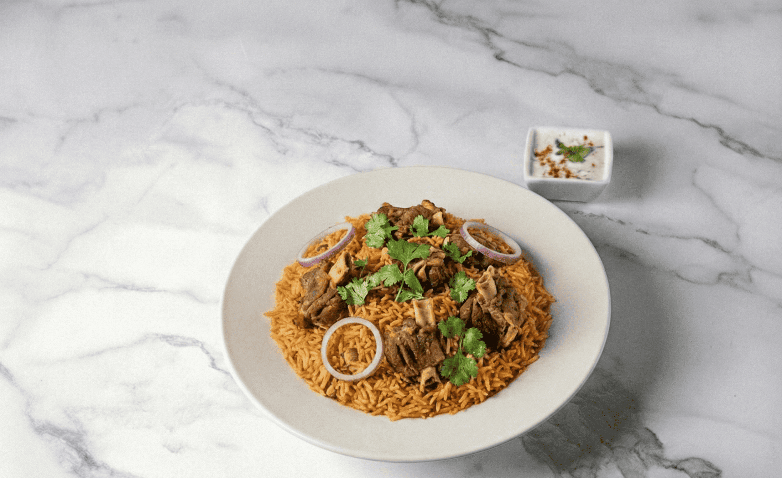 AVAKAI GOAT BIRYANI.