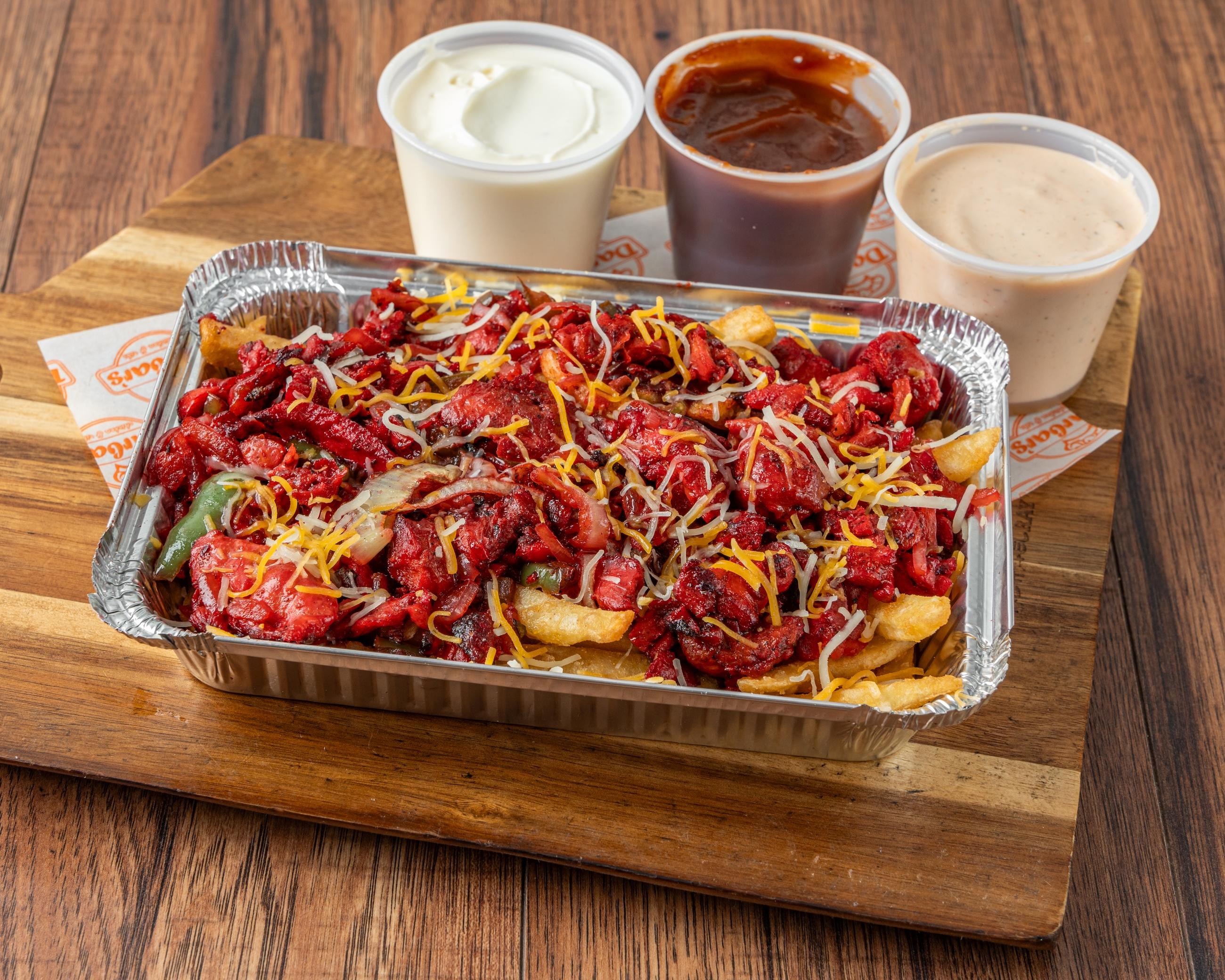 Chicken Gyro Loaded Fries.