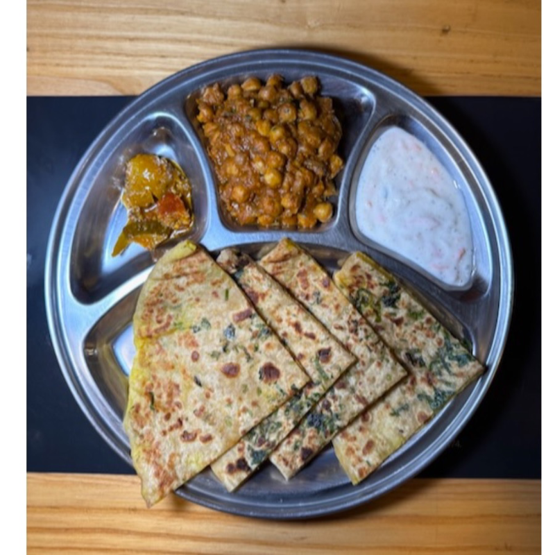 Paneer Paratha Platter.