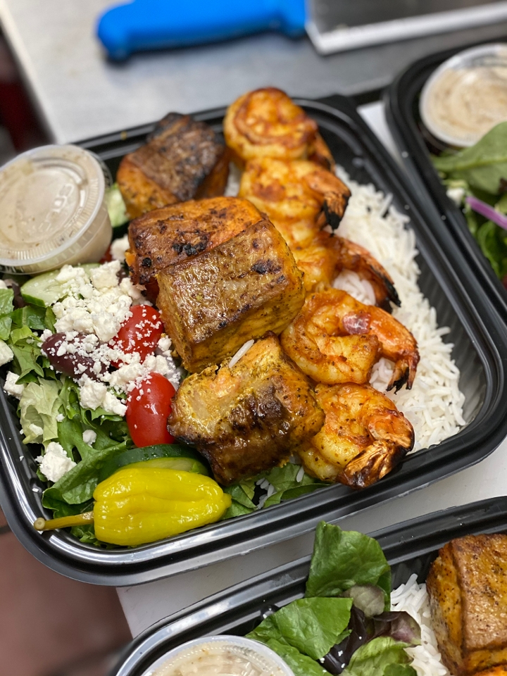 Seafood Combo (Salmon & Shrimp).