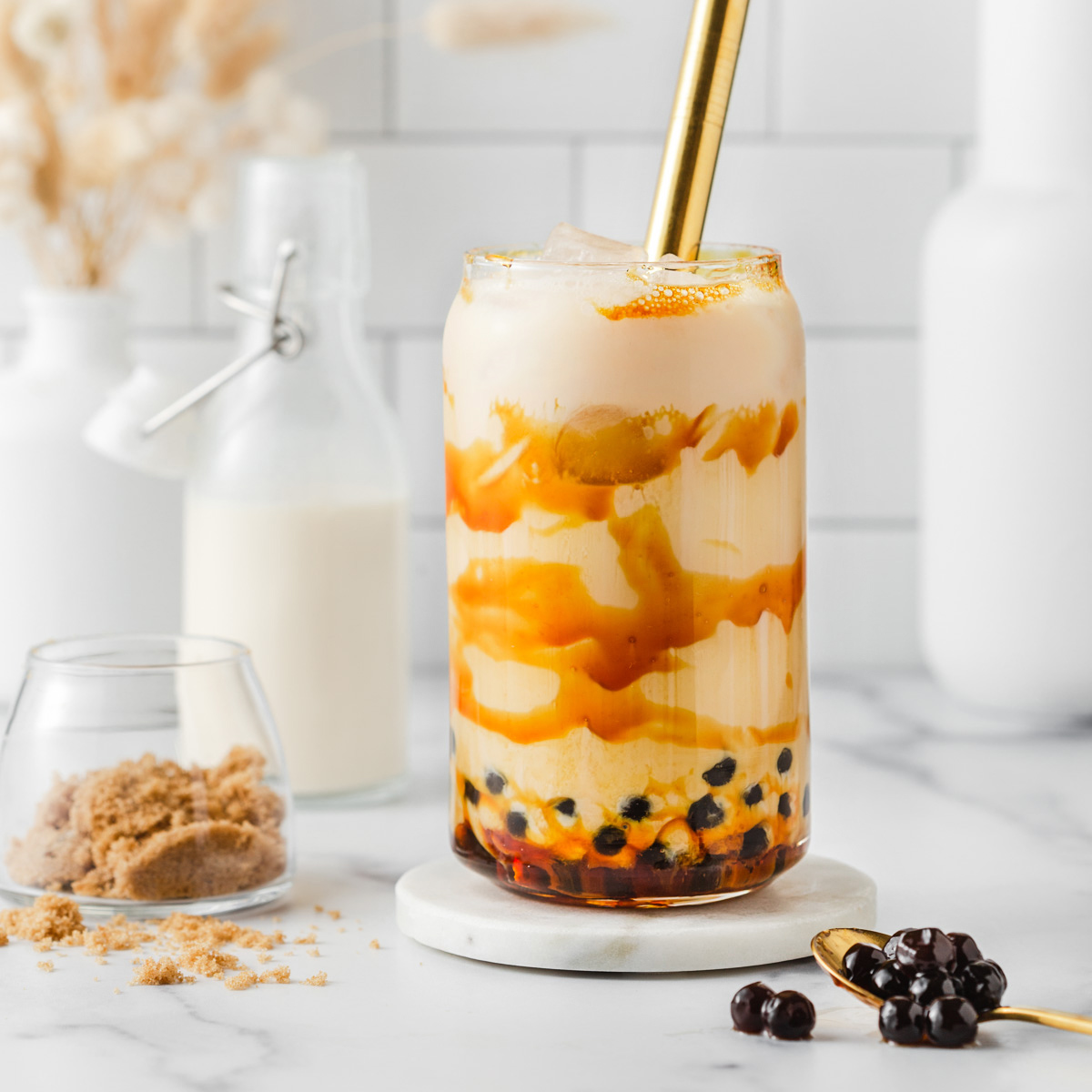 Brown Sugar Boba Fresh Milk.