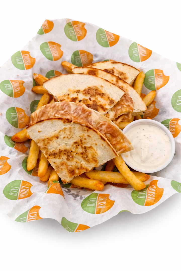 Kids Refried Bean Quesadilla.