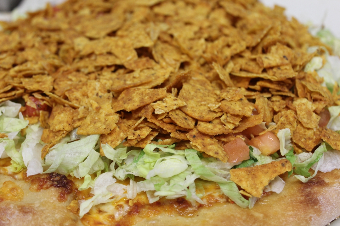 Large Shut Out Taco Pizza.