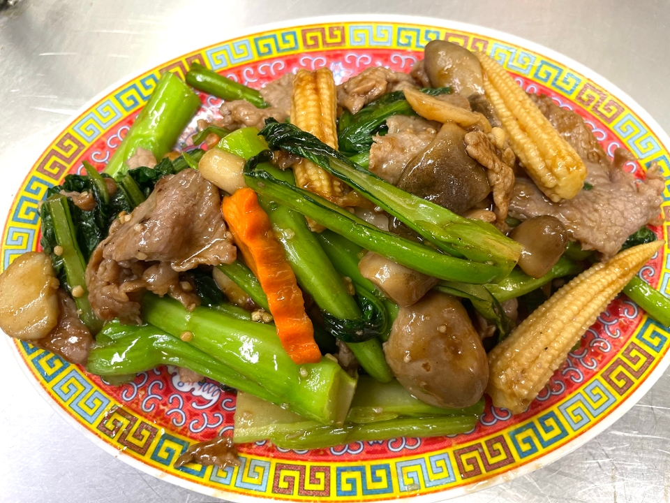 蠔油豬/牛 99.Oyster Sauce Pork /Beef.