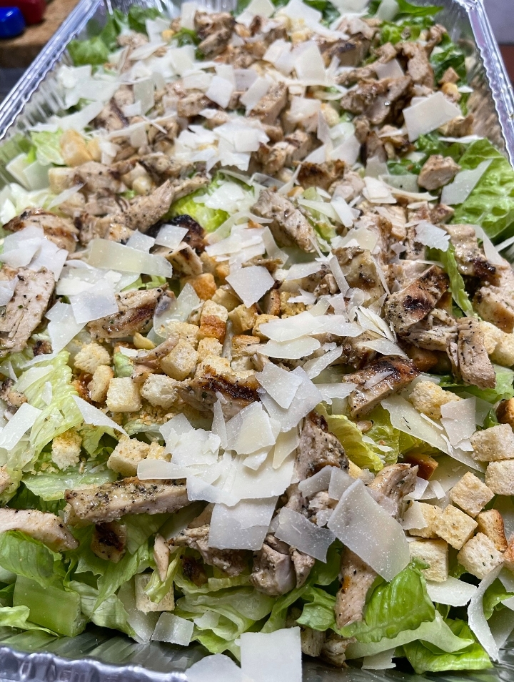 Full Tray Chicken Caesar Salad.