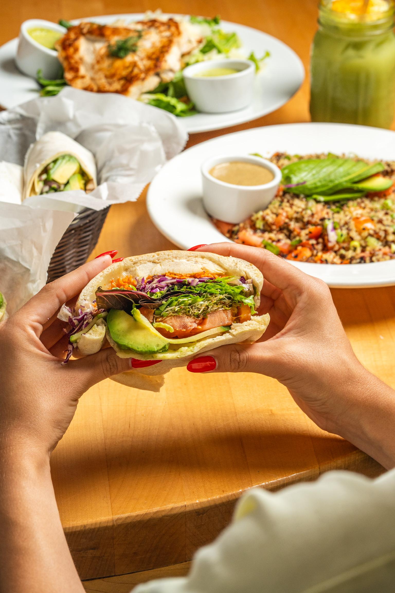 Grilled Chicken Pita Melt.