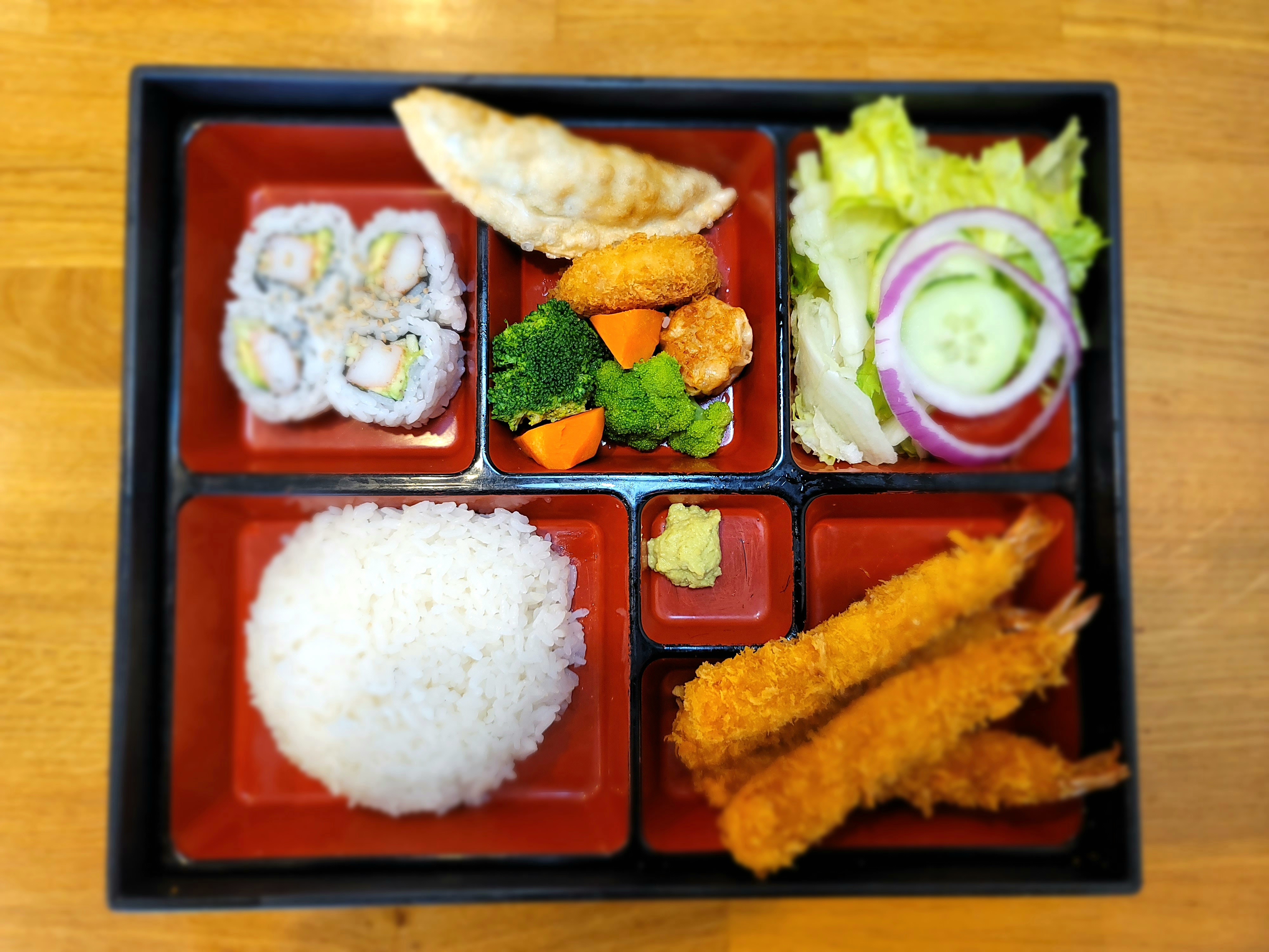 Fried Shrimp Bento.