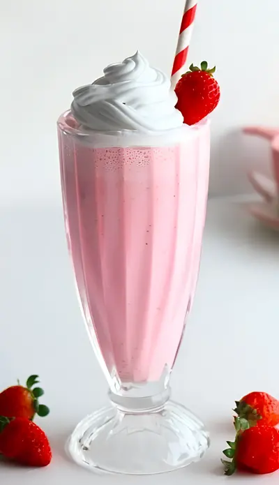 O - Strawberry Milkshake.