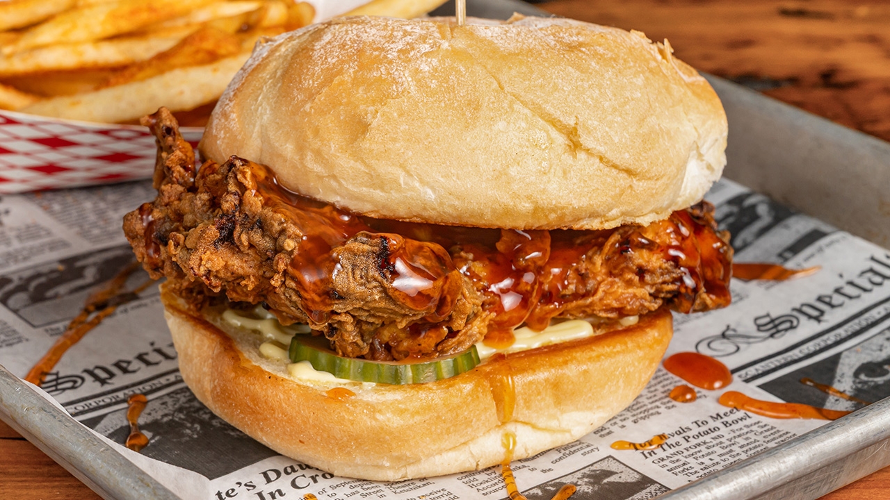 Hittin' Crispy Chicken Sandwich.