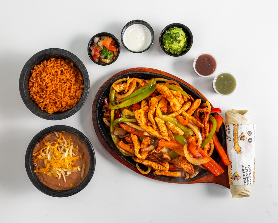 12. Fajitas chicken or steak.