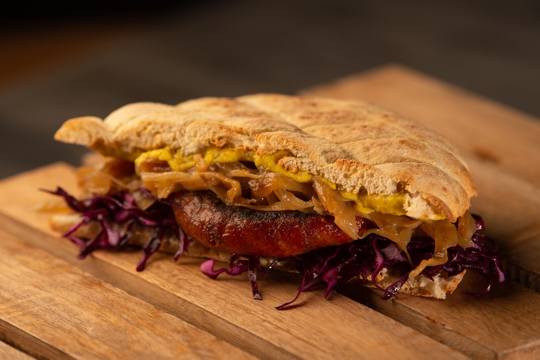 Pork Sausage Sandwich.