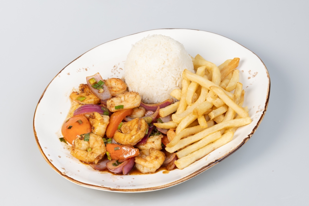 Shrimp Saltado.