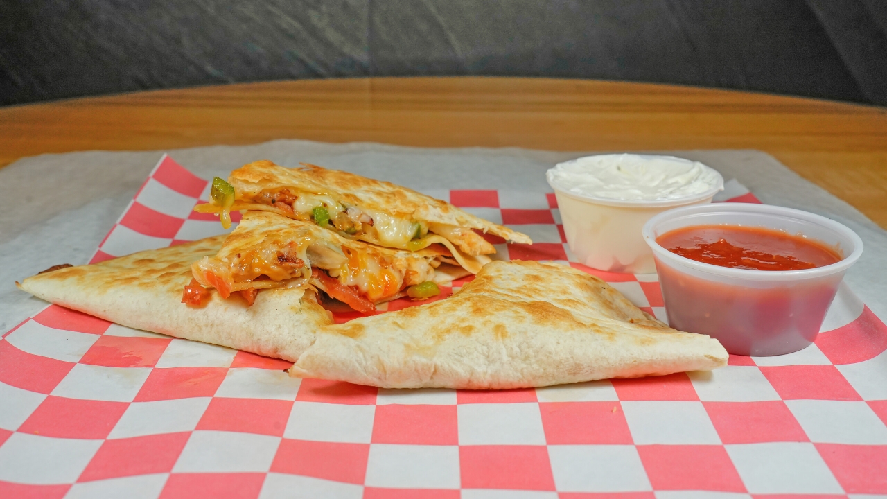 Buffalo chicken quesadilla.