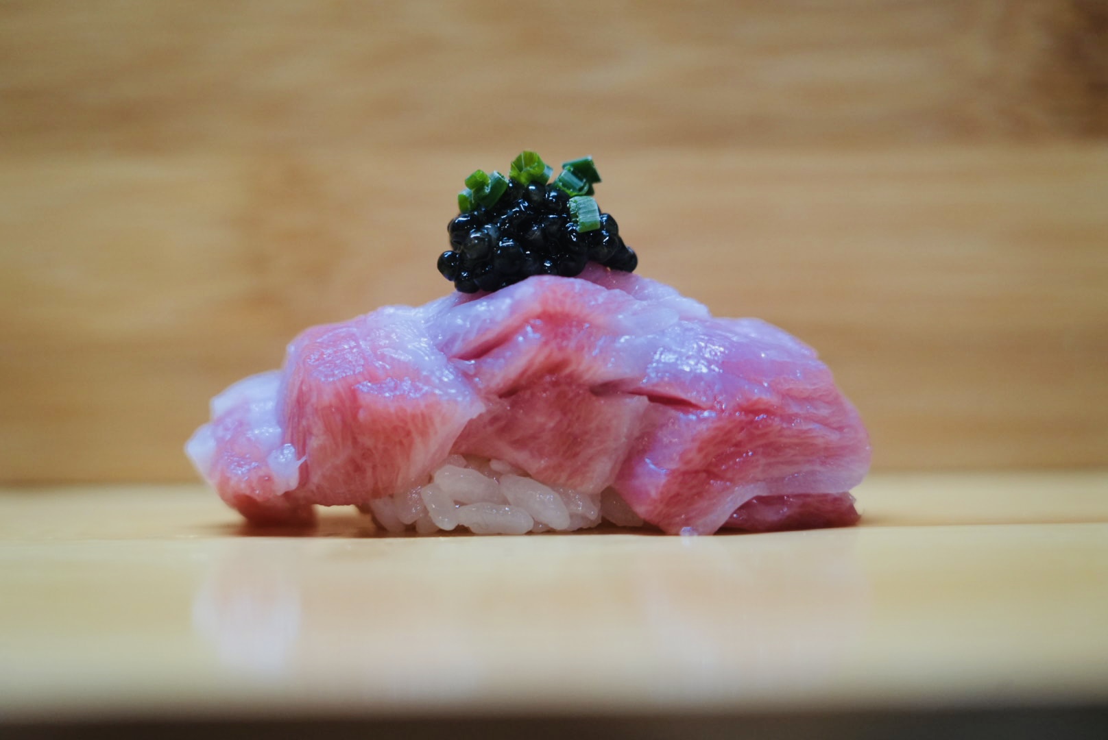Toro Caviar sushi.