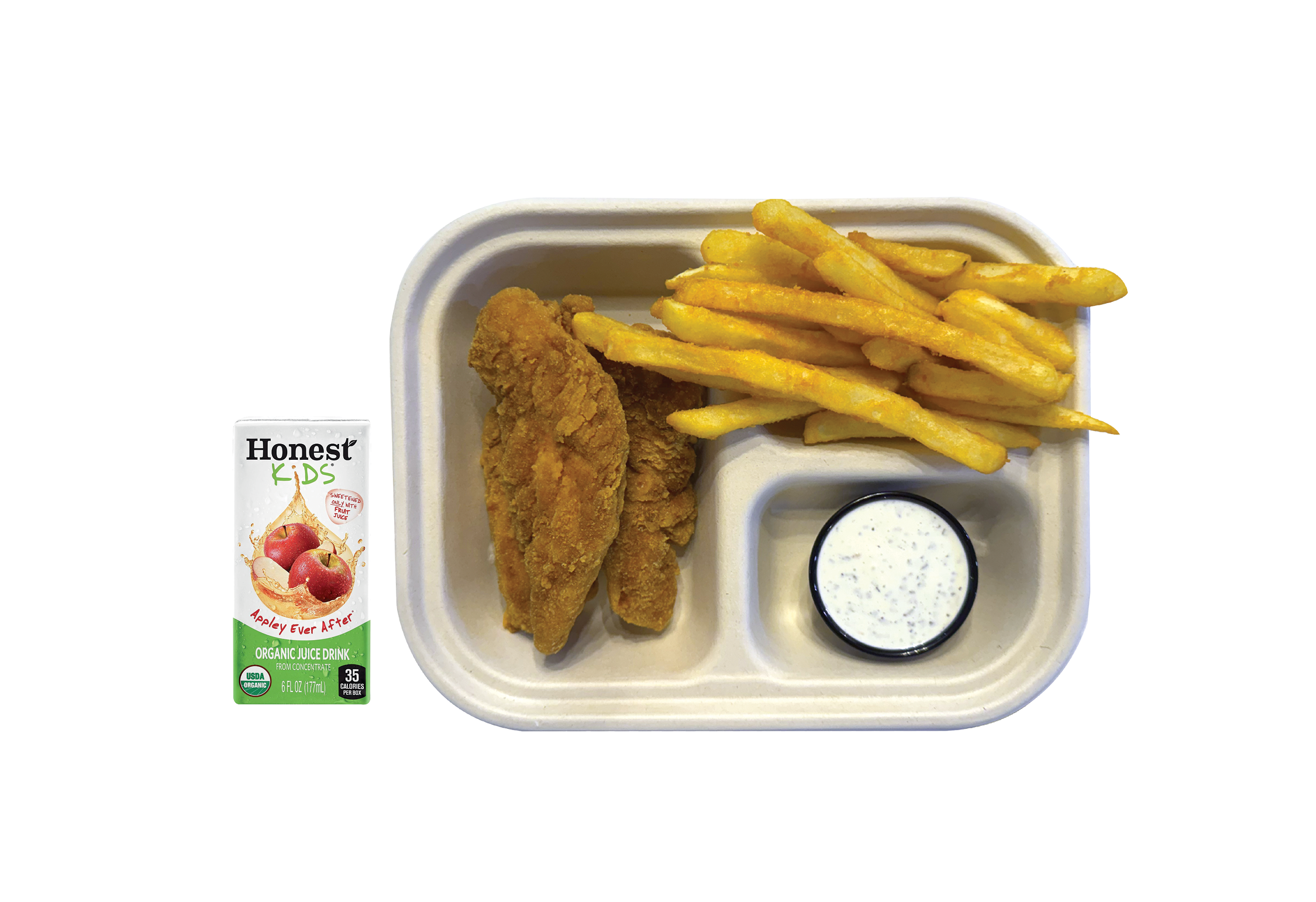 Kids Chicken Tenders & Fries.