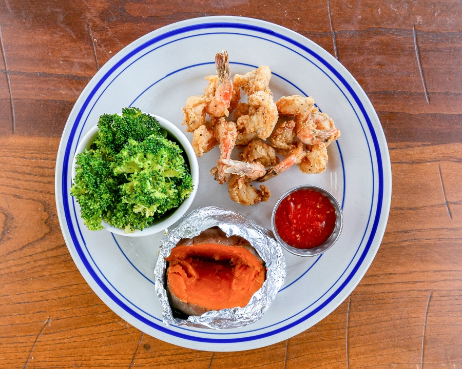 Butterflied Shrimp.
