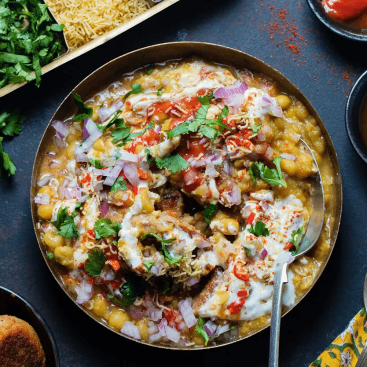 Aloo Tiki Chaat (Traditional Street Food).