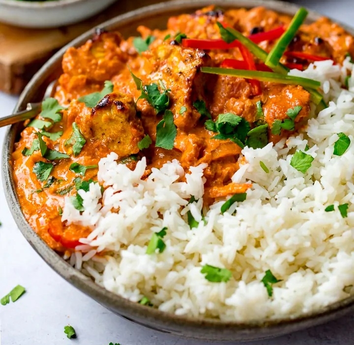 Chicken tikka masala bowl.
