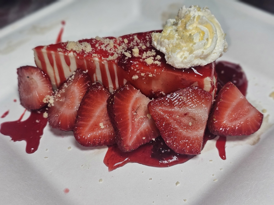Strawberry Loaded Cheesecake.
