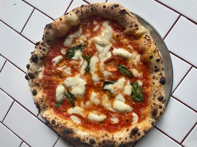Margherita pizza.