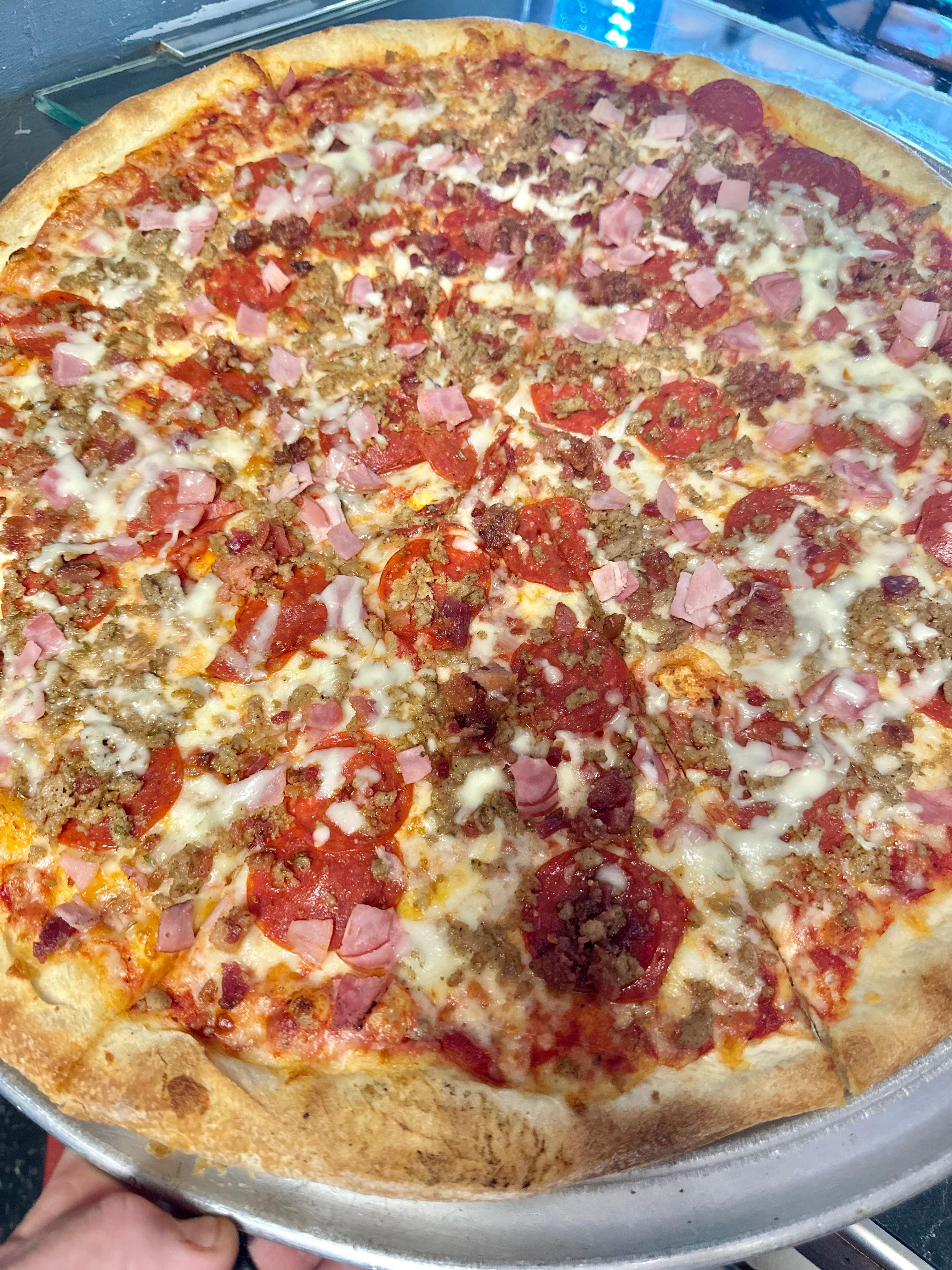 18" Mammoth Meat Pizza.