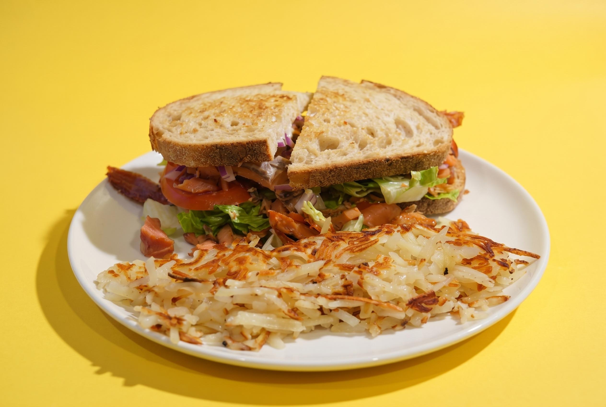 Smoked Salmon Sandwich.