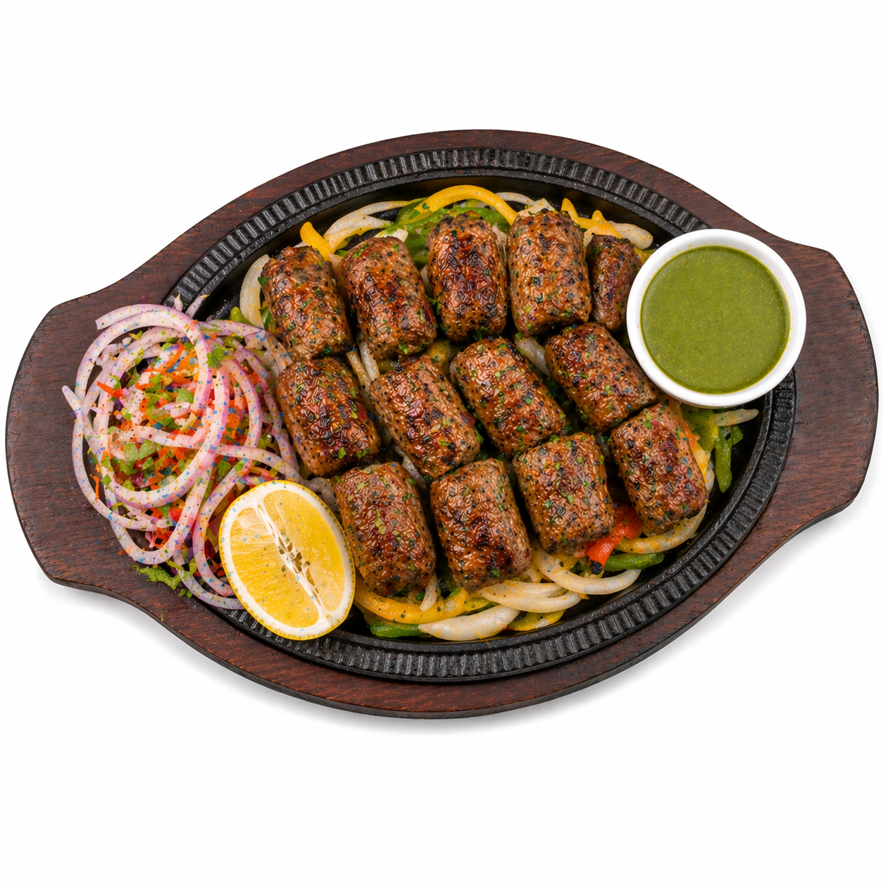 Lamb Seekh Kebab.