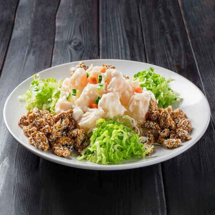 HS23. 合桃沙律蝦/Paradise Jumbo Shrimp.