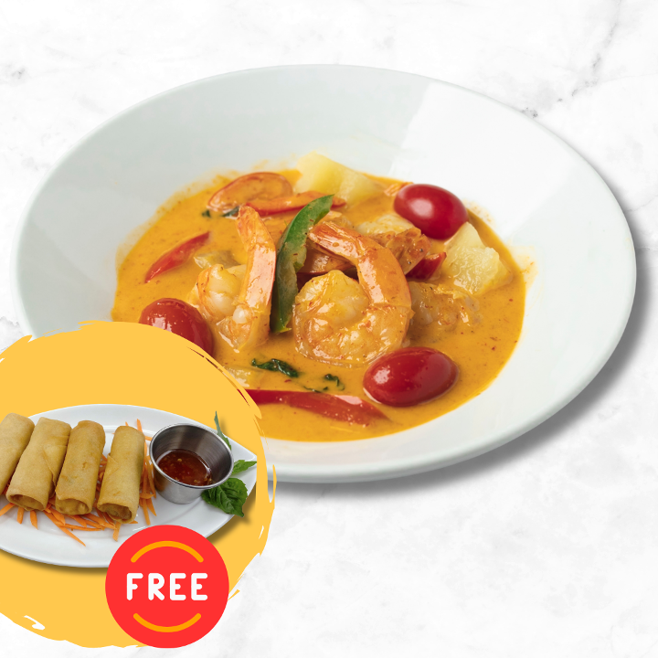 Red Curry (with FREE Vegetarian Spring Rolls).