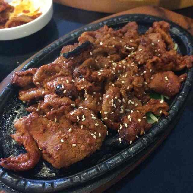 SPICY PORK DAEGEE BULGOGI DINNER.