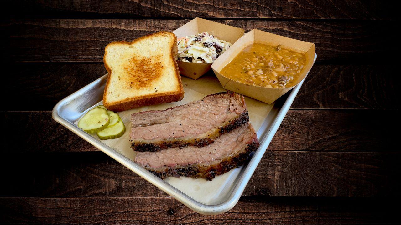 Sliced Brisket Plate.