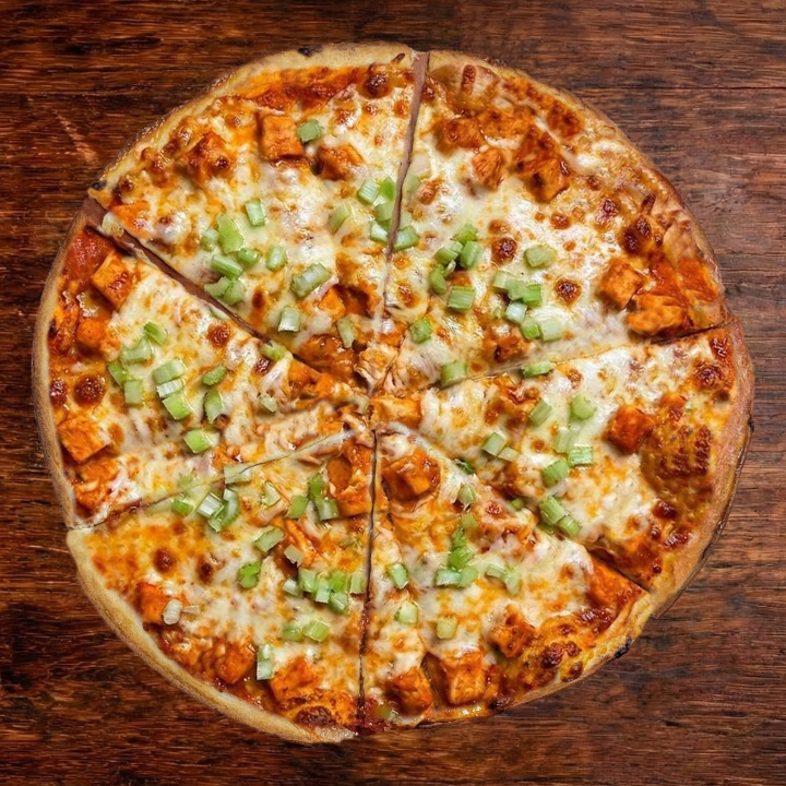 Buffalo Chicken Gluten Free Pizza.