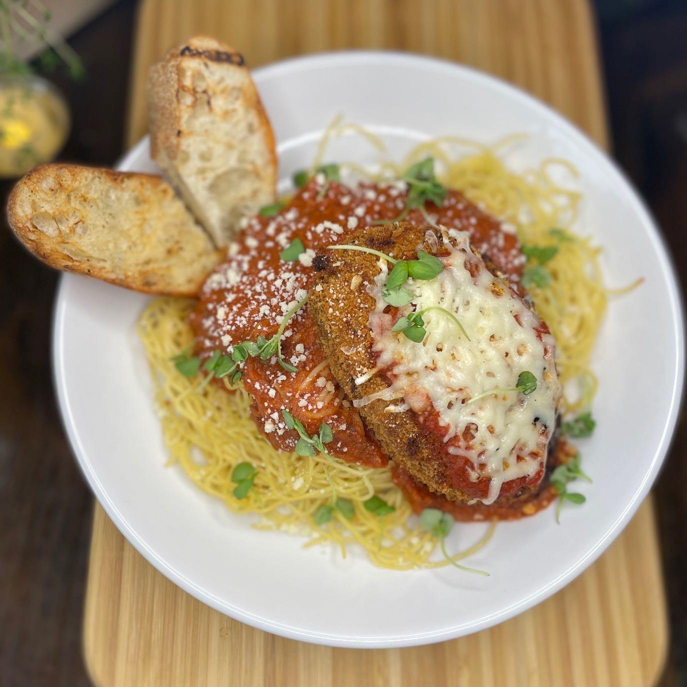 Half Tray Chicken Parmesan.