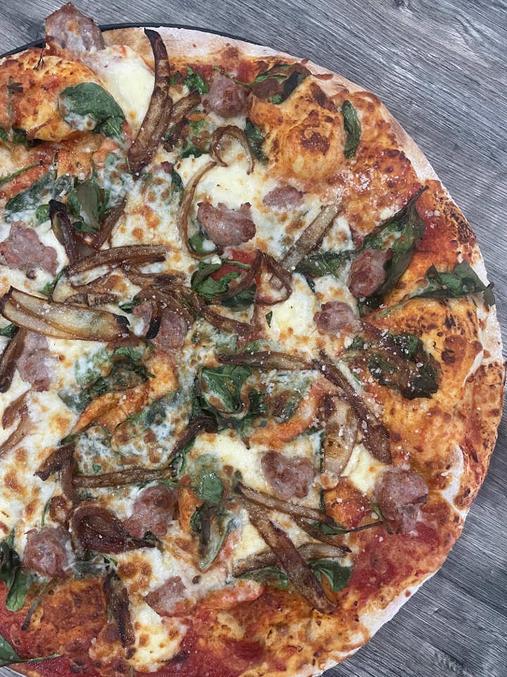 Spinach Ricotta Pizza.