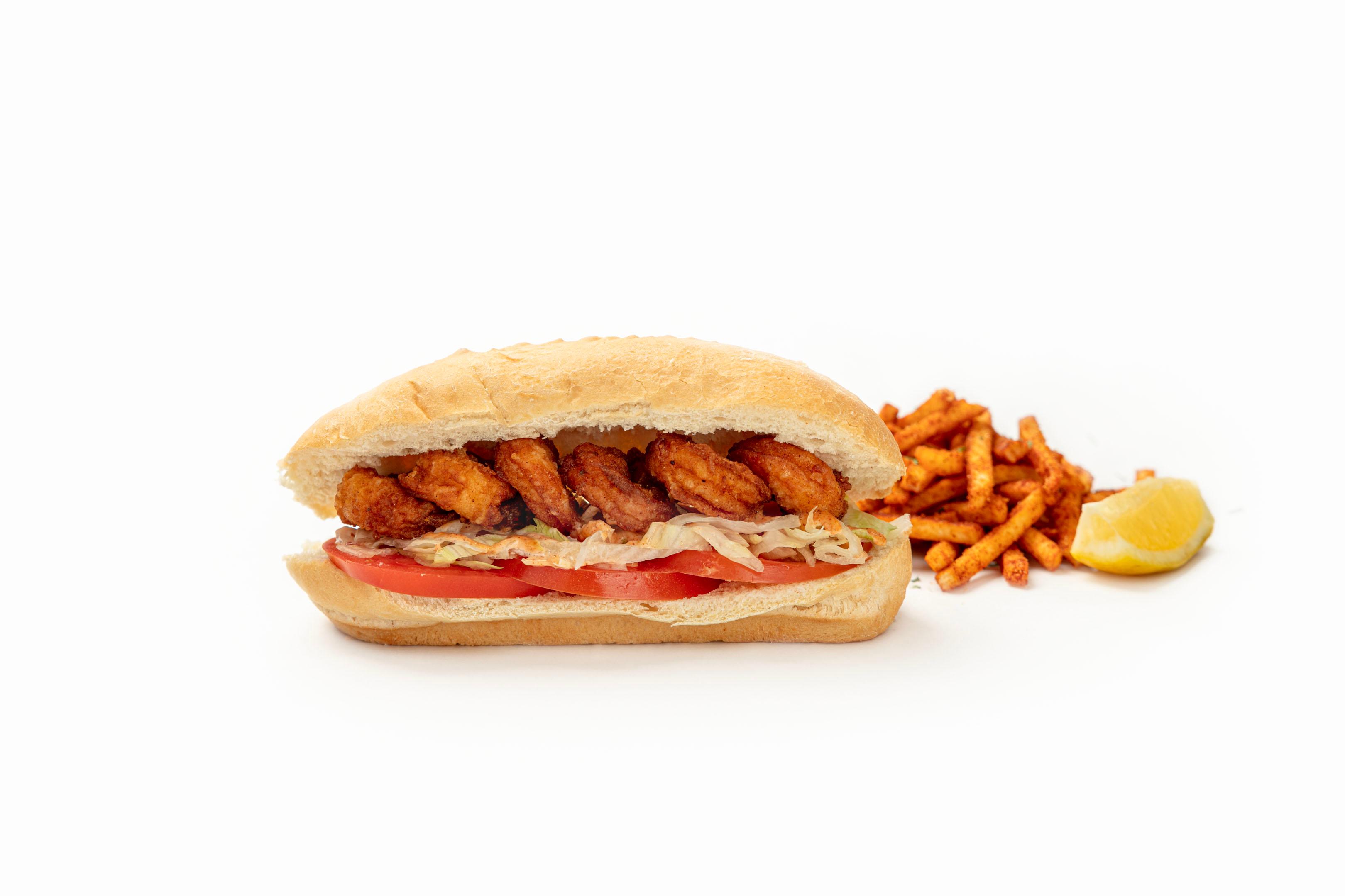 FRIED SHRIMP PO' BOY.