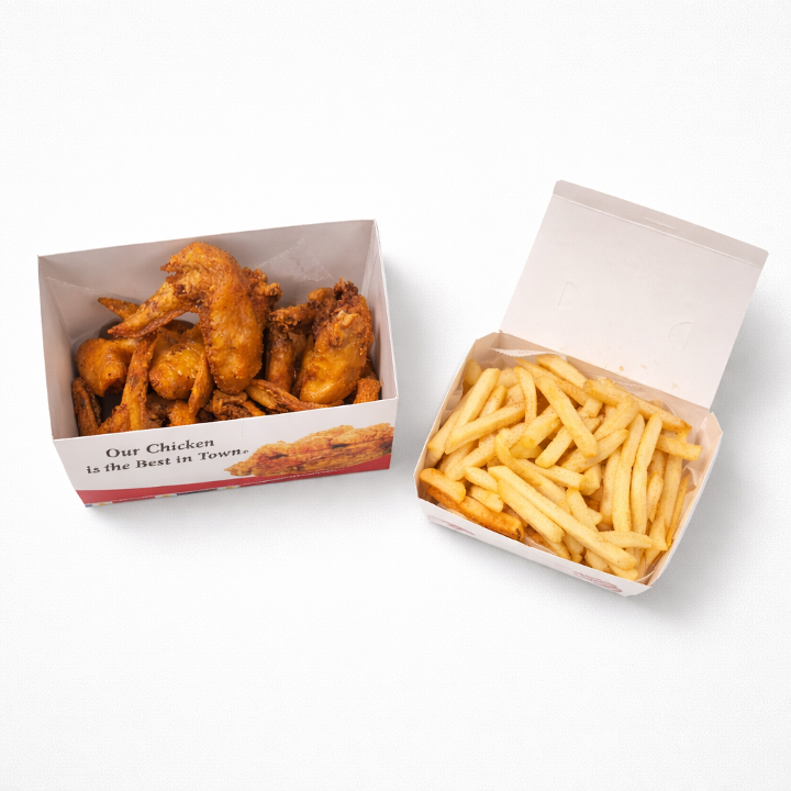 9 Pcs Wings With 2 Sides.